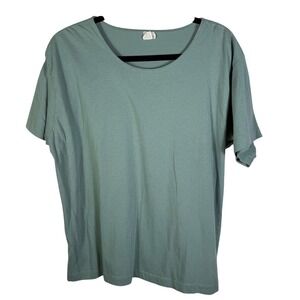 J.Crew Womens XL Sage Green Cotton Short Sleeve Scoop Neck Relaxed T-Shirt